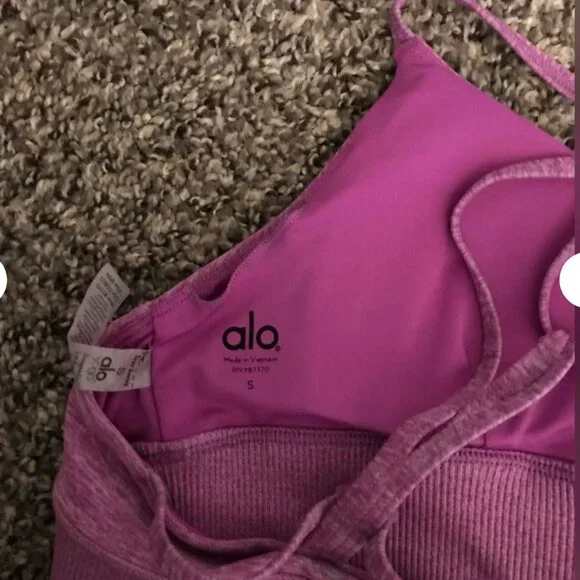 Alo Purple Sports Bra Size Small - Picture 5 of 6